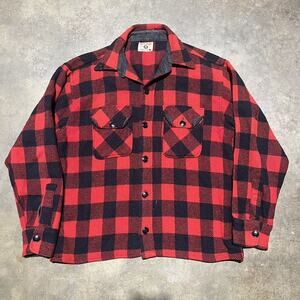Vintage 50s Chill Chaser Red/Black Buffalo Check Shirt Jacket